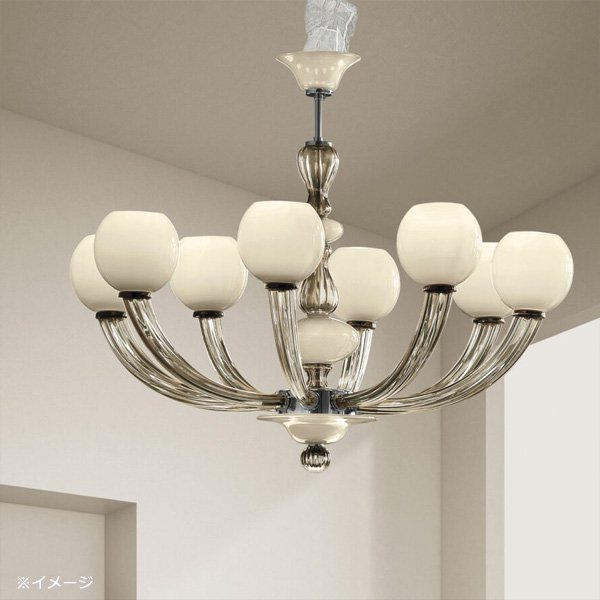 【sylcom】イタリア製 モダン・ヴェネチアンシャンデリア 8灯「Gritti」（カラー：6色）