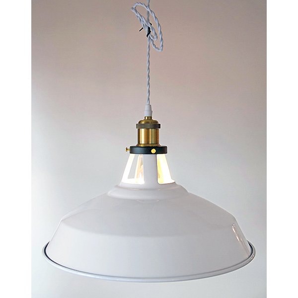 シェードペンダントランプ1灯・ホワイト（Lサイズ）φ390mm