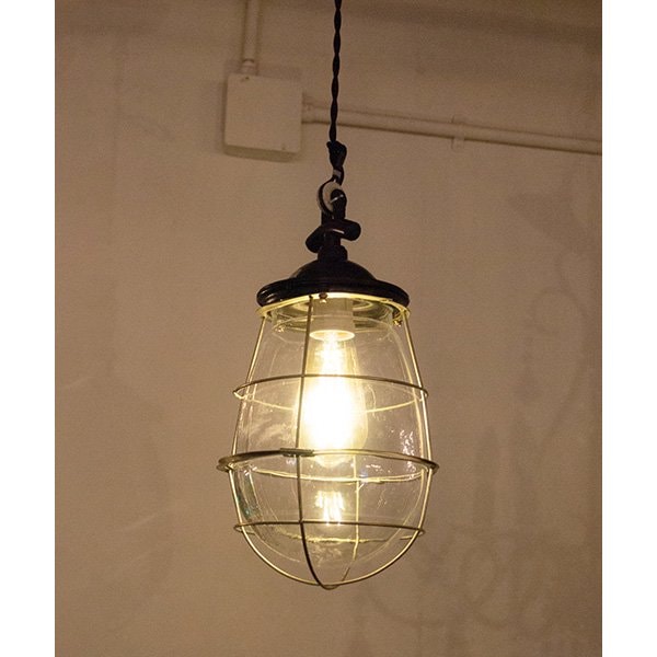 【入荷未定】マリンランプ1灯・ブラック（φ220mm）