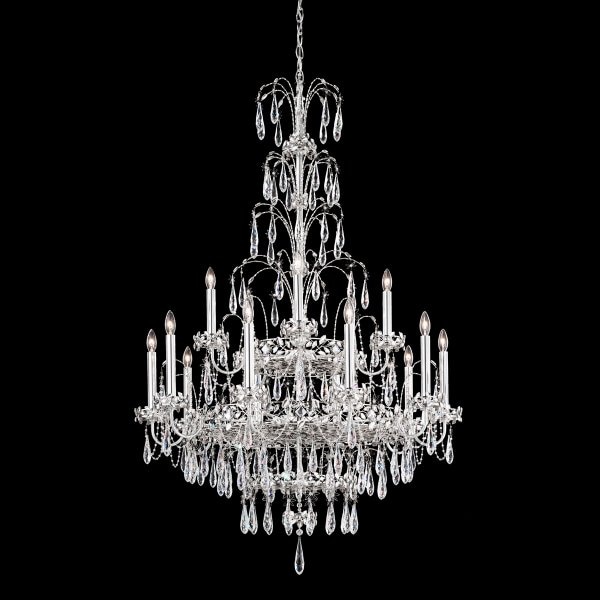 【SCHONBEK】アメリカ・クリスタルシャンデリ15灯（W840×H1270mm）