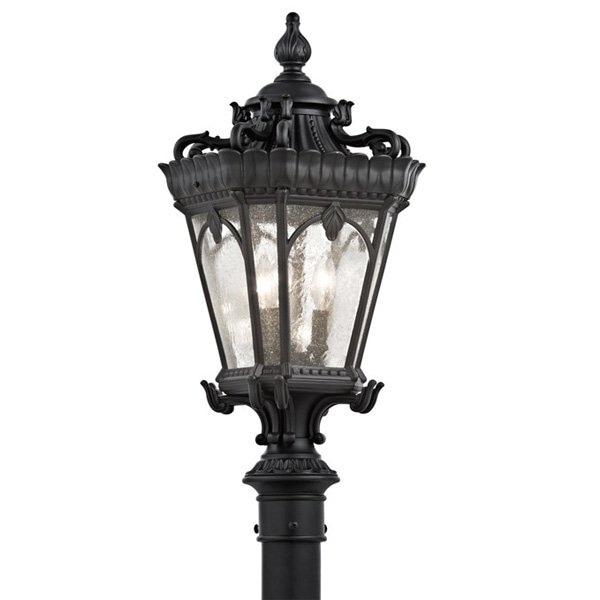 【KICHLER】アメリカ・キチラー社 屋外用ポストランタン3灯「Tournai」(W300×H690mm)