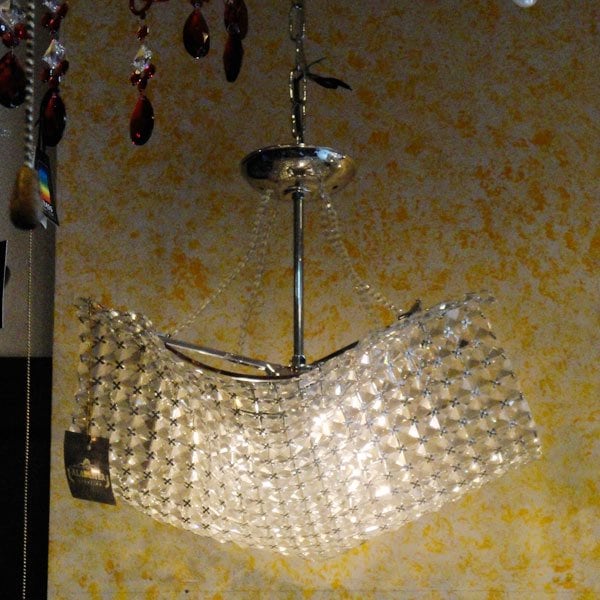 【ALABASTER】デザイン クリスタルシャンデリア 6灯(W500×H400mm)