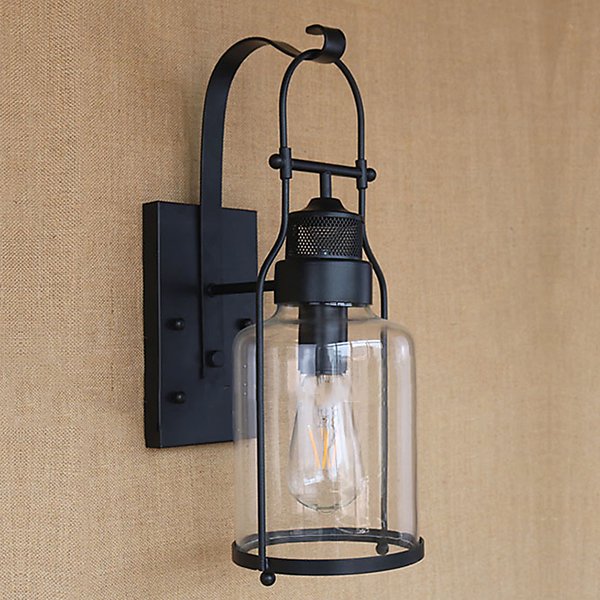 【リーズナブル】デザインウォールライト 1灯 ブラック（W150×D450×H450mm）