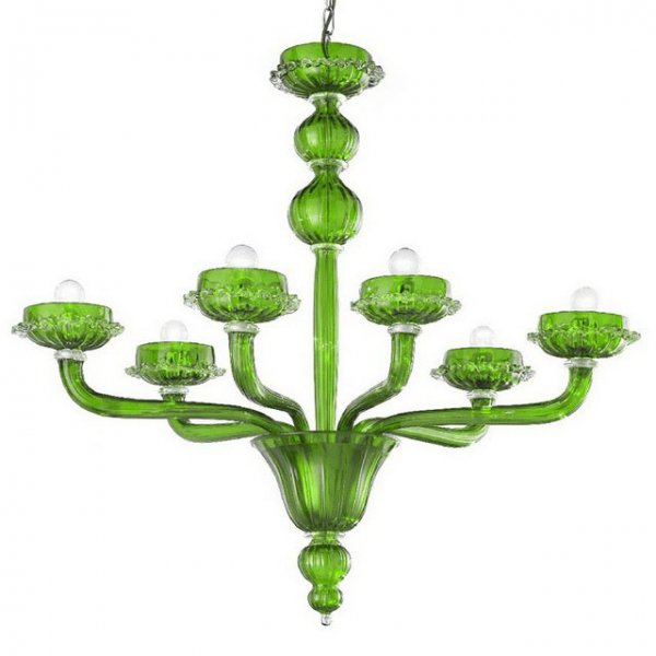 【VENICE ARTE】ヴェネチアンガラスシャンデリア「Palladio」6灯（Φ920×H820mm）※要お見積もり