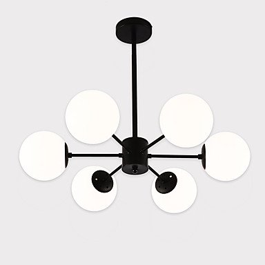 ブラック 6灯シャンデリア シャンデリア6灯ブラック 黒 ホワイト アンティーク照明 1年保証