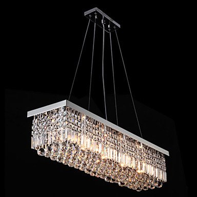 クリスタルシーリングシャンデリア・クローム8灯（W900×H250mm）