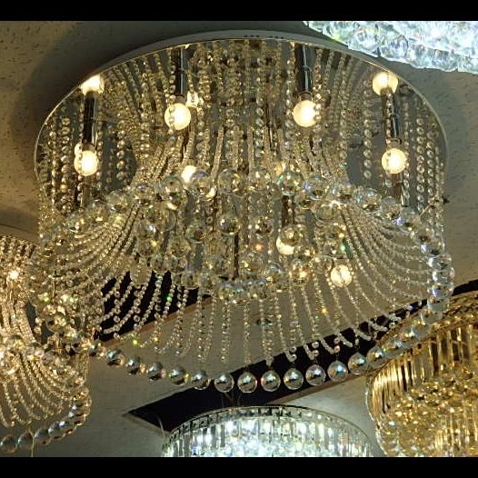 シーリング・ボールシャンデリア 18灯 クローム(W800mm×H320mm)