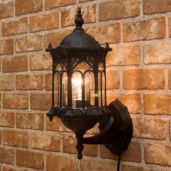 【次回入荷未定】ウォールランプ1灯「オリエンタル」・ブラック（W200×D210×H300mm）