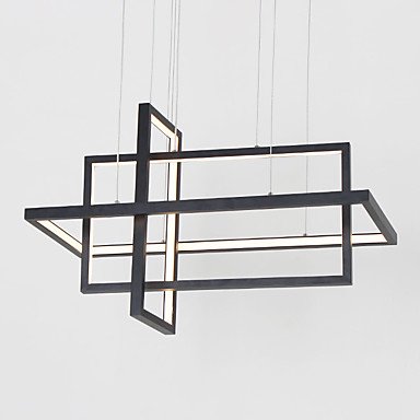 【70％OFF！アウトレット大特価セール】【1台在庫有！】デザイン照明スクエア型 ブラック（W600mm）