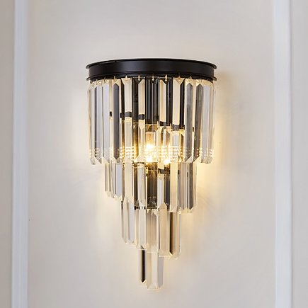 【リーズナブル】【LightMyself™】クリスタルウォールライト1灯（W250×H420mm）