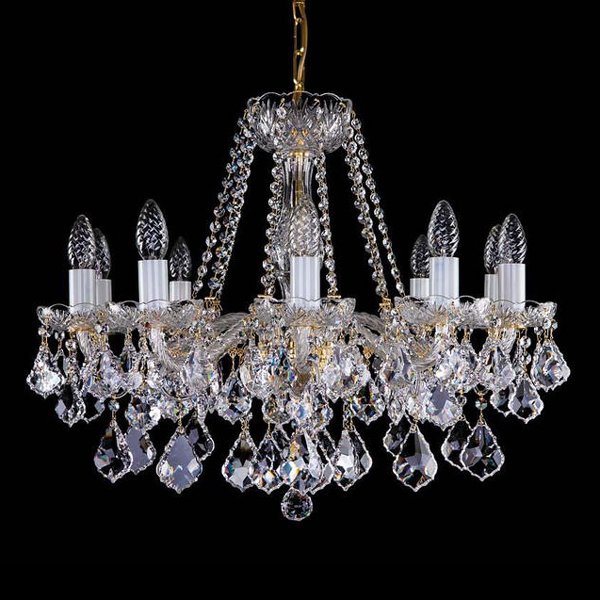 【ART GLASS】クリスタルシャンデリア 10灯「AEROPE」(W660×H540mm)