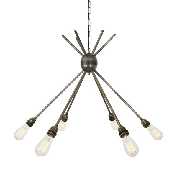 【Mullan】アイルランド・「KYOTO」インダストリアルシャンデリア6灯(W750×570mm)