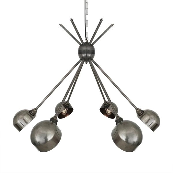 【Mullan】アイルランド・「NAGOYA」インダストリアルシャンデリア6灯(W980×H625mm)