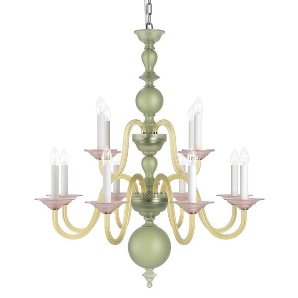 【Preciosa】「Eugene M-CONTEMPORARY COLOUR」シャンデリア12灯(W880×H980mm)