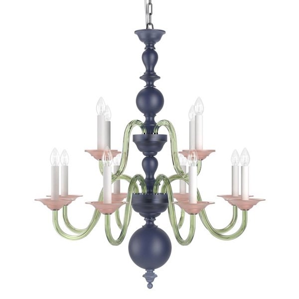 【Preciosa】「Eugene M-CONTEMPORARY COLOUR」シャンデリア12灯(W880×H980mm)