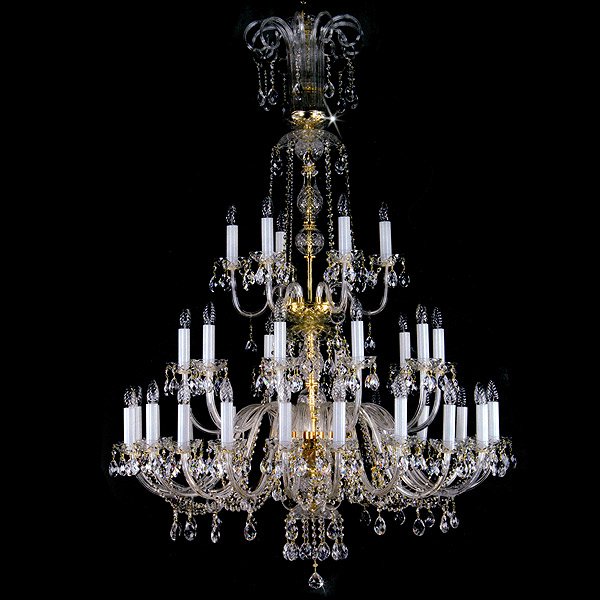 【ART GLASS】大型クリスタルシャンデリア 36灯「RACHEL」(W1150×H1630mm)