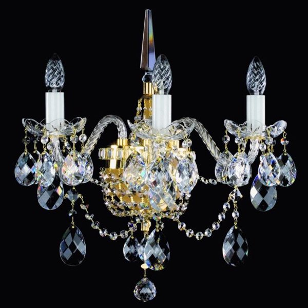 【ART GLASS】クリスタルブラケット 3灯「SARA」（W440×H530mm）