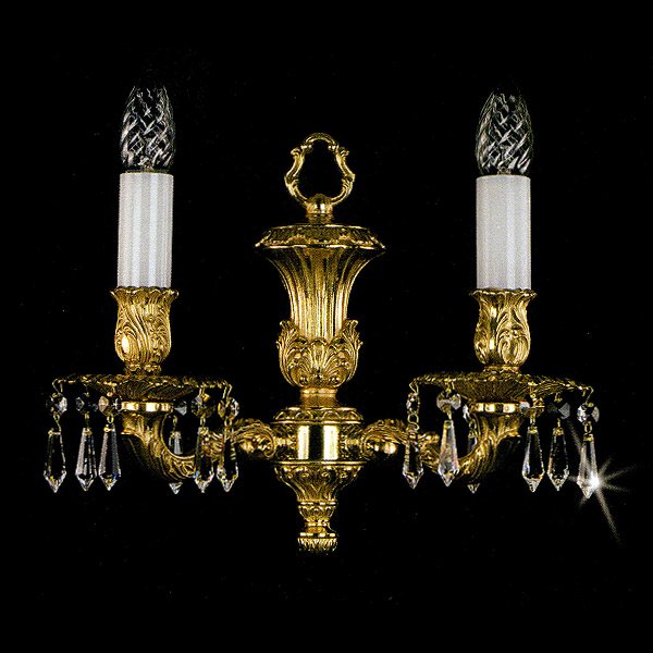 【ART GLASS】クリスタルブラケット 2灯「ISLA」（W320×H260mm）