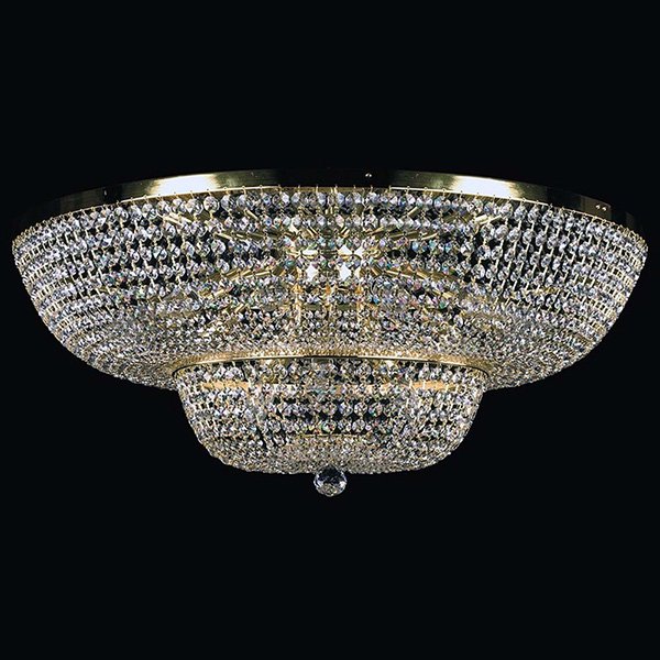 【ART GLASS】クリスタルシーリングシャンデリア 15灯「GEENA」（W800×H430mm）