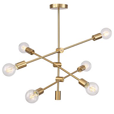 【2台在庫有！】【廃番品】【OYLYW】スプートニクデザインシャンデリア　6灯　ゴールド（Φ900mm）