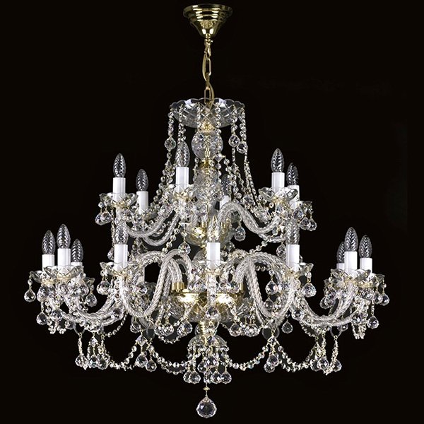 【ART GLASS】クリスタルシャンデリア「ANDREA」18灯（W950×H750mm）