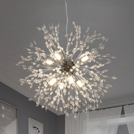 デザインペンダントライト8灯：クロームorゴールド（φ400mm） | EL JEWEL