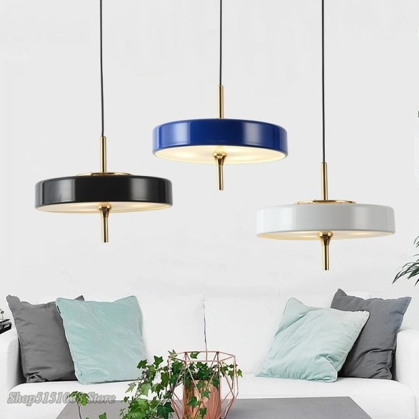 インテリア照明 LEDペンダントライト ブラック/ブルー/ホワイト（W350mm）