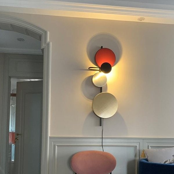 【リーズナブル】【Designer】インテリア照明 LEDブラケットライト レッド 1灯 （H550／H980mm） ウォールライト・ブラケットライト