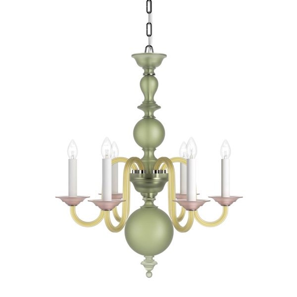 【Preciosa】「Eugene S-CONTEMPORARY COLOUR」シャンデリア6灯(W620×H760mm)