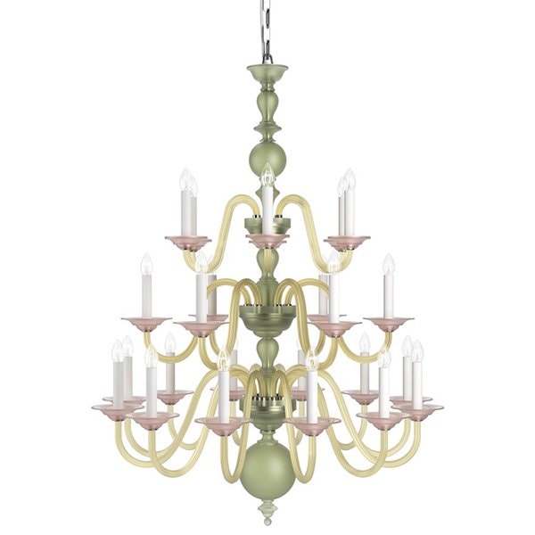 【Preciosa】「Eugene L-CONTEMPORARY COLOUR」シャンデリア24灯(W990×H1310mm)