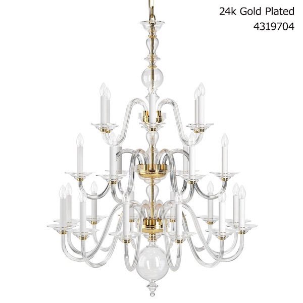 【Preciosa】「Eugene L-HISTORIC DESIGN」シャンデリア24灯ゴールド(W990×H1310mm)