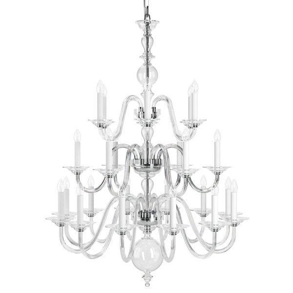 【Preciosa】「Eugene L-HISTORIC DESIGN」シャンデリア24灯クローム(W990×H1310mm)