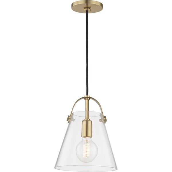 【MITZI】アメリカ・ガラスシェードペンダントライト・S「KARIN」1灯（W222.3×H266.7mm）