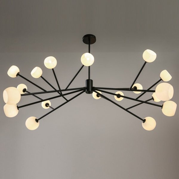 デザイン照明 モダンシャンデリア ブラック 18灯 （D900mm）