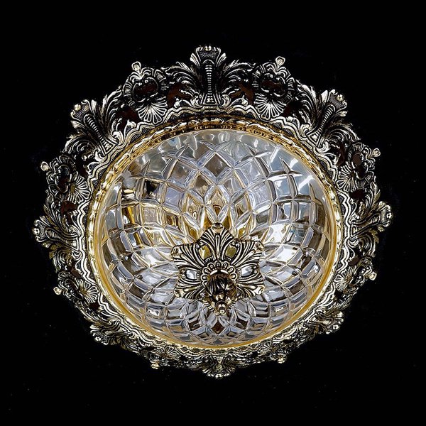 【ART GLASS】クリスタルシーリングシャンデリア「CHARLIZE」4灯(470x210mm)