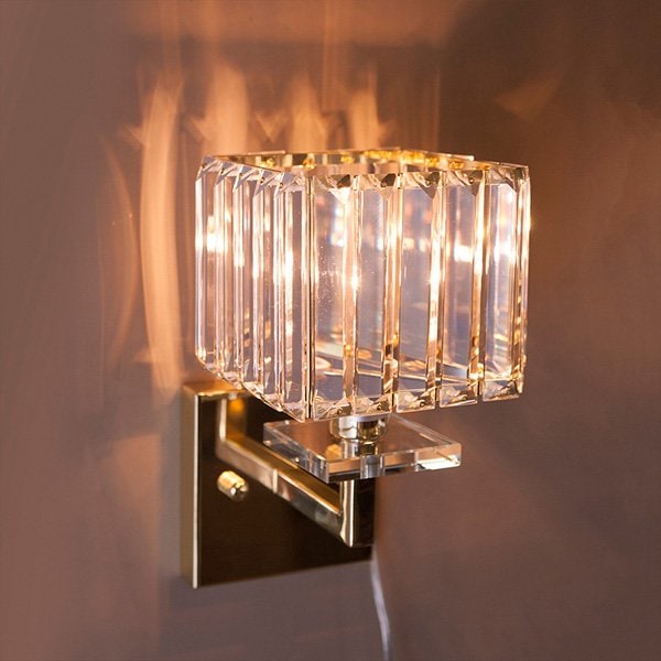 【入荷未定】クリスタルウォールランプ1灯「LARY ラリー」・ゴールド（W150×D200×H270）