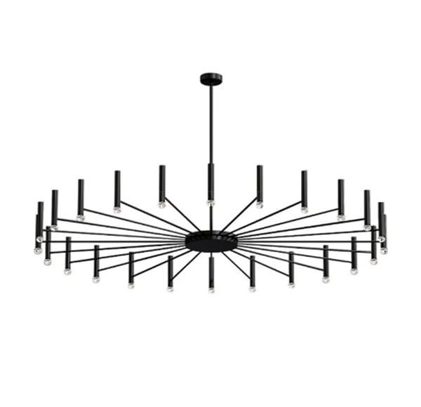 デザイン照明 12灯/24灯 ブラック/ホワイト (Φ1000×H400~800mm)