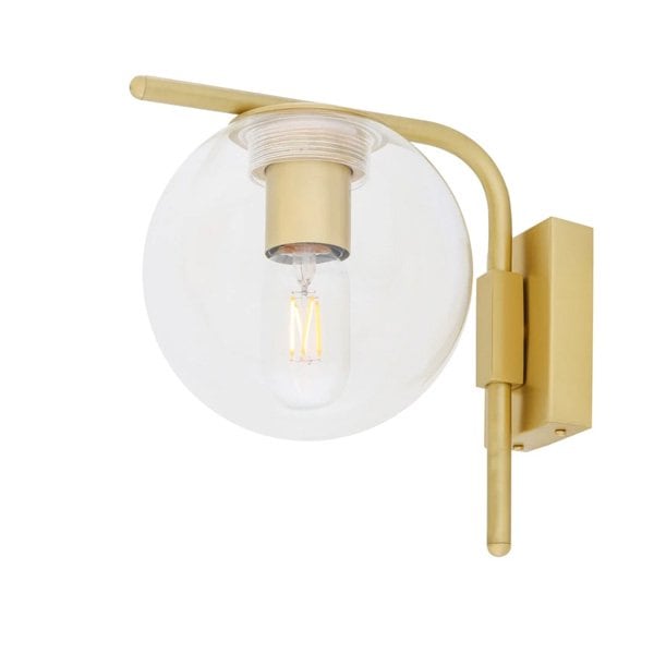 【Mullan】アイルランド・「MADISON」ガラスボールウォールライト1灯(W170×H230mm)