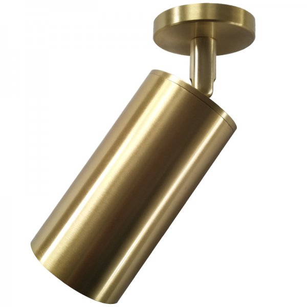 【法人様・店舗様限定】デザインスポットライト 1灯　ゴールド (D60mm×H180mm)