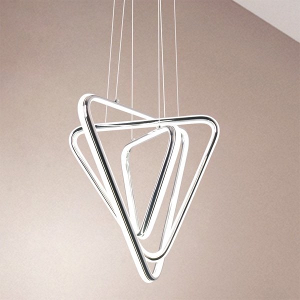 【CONTRACTED LED】デザイン照明LEDシャンデリア・クローム（W500mm）