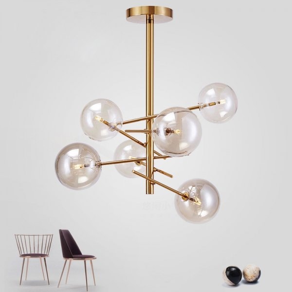 【リーズナブル】ガラスボールシェードペンダントライト (D800mm×H800mm) 