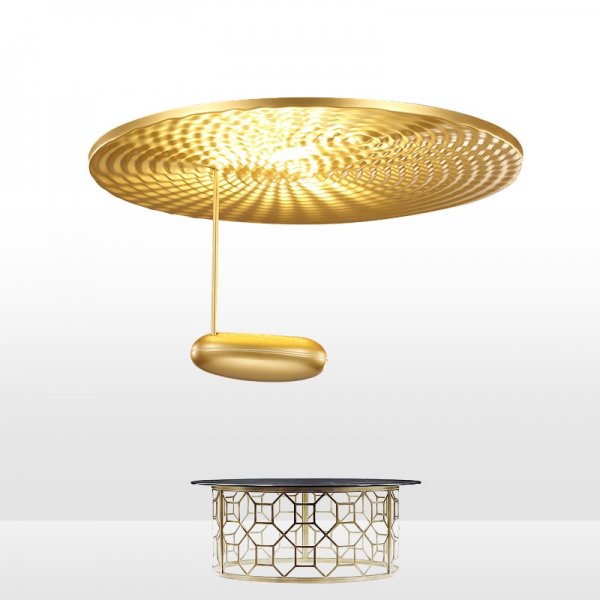 LEDシーリングライト クローム/ゴールド (D600mm×H340mm)