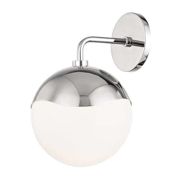 【MITZI】アメリカ・ガラスボールウォールライト「ELLA」1灯・クローム（W190.5×H304.8mm）