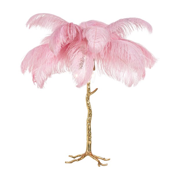 オランダ【Richmond Interiors】おしゃれなPALM TREEテーブルランプ・ピンク「Upanova」（W750×H800mm）
