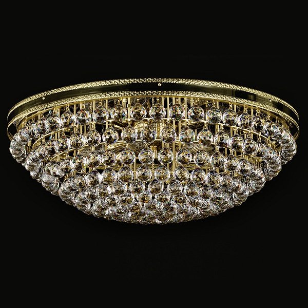 【ART GLASS】クリスタルシーリングシャンデリア 6灯「LEILA」（W610×H170mm）