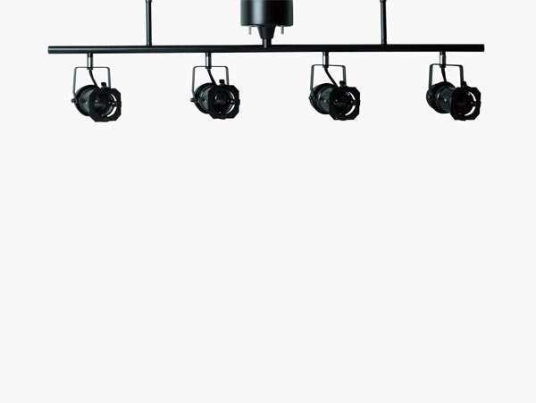 【HERMOSA】シーリングランプ「STUDIO4」4灯・ブラック（W1000×H310mm）