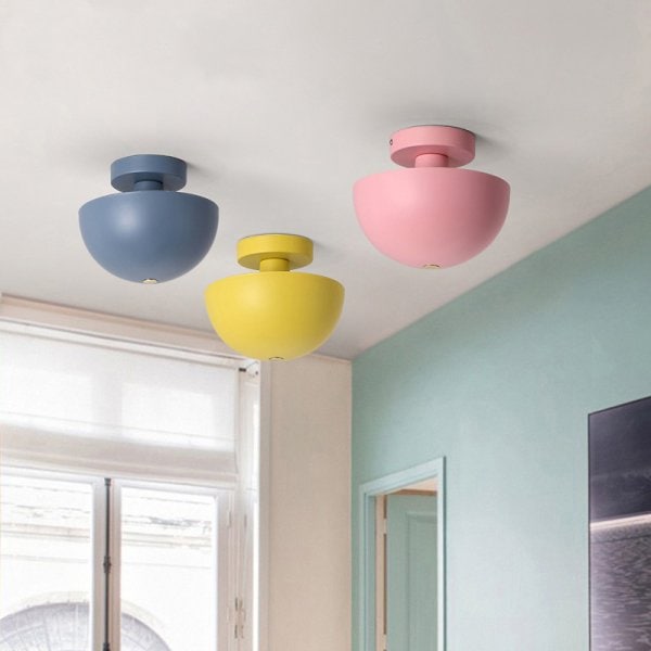 LEDシーリングライト 1灯 ピンク/イエロー/ブルー （D200mm×H170mm）