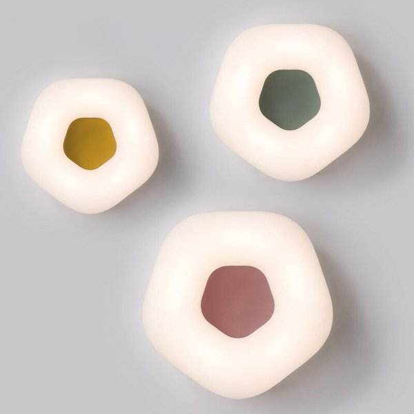 LEDシーリングライト 1灯 スカイブルー/ピンク/イエロー/グリーン/ダークブルー （D450mm×H120mm）