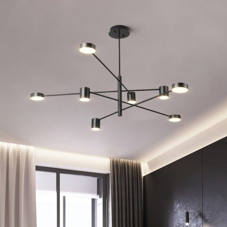 【リーズナブル】LEDペンダントライト 6灯 ゴールド／ブラック （W1050×H270mm） 