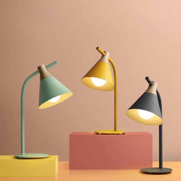 LEDテーブルライト 1灯 ダークグレー/グリーン/ピンク/イエロー （D200mm×H520mm）